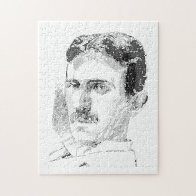 Puzzle Visage de Nikola Tesla (Vertical)