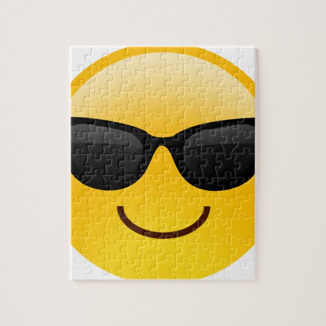 Puzzle Visage de sourire avec des lunettes de soleil (Vertical)