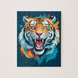 Puzzle Visage de tigre torride