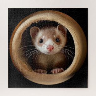 Puzzle Visage du Ferret de bébé - Ferrets mignons