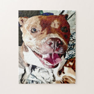 Puzzle Visage Pittie Souriante