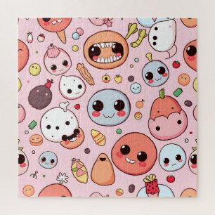 Puzzle Visages des monstres de nourriture Whimsical