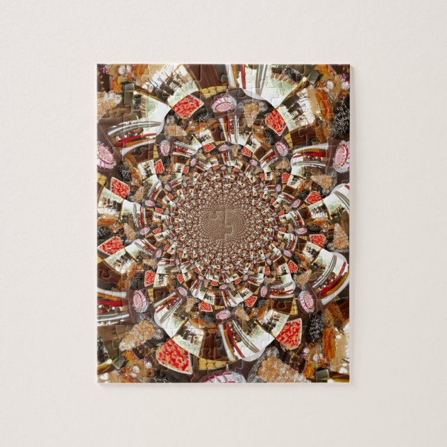 Puzzle Vision Psychédélique de Teintes Brunes (Vertical)