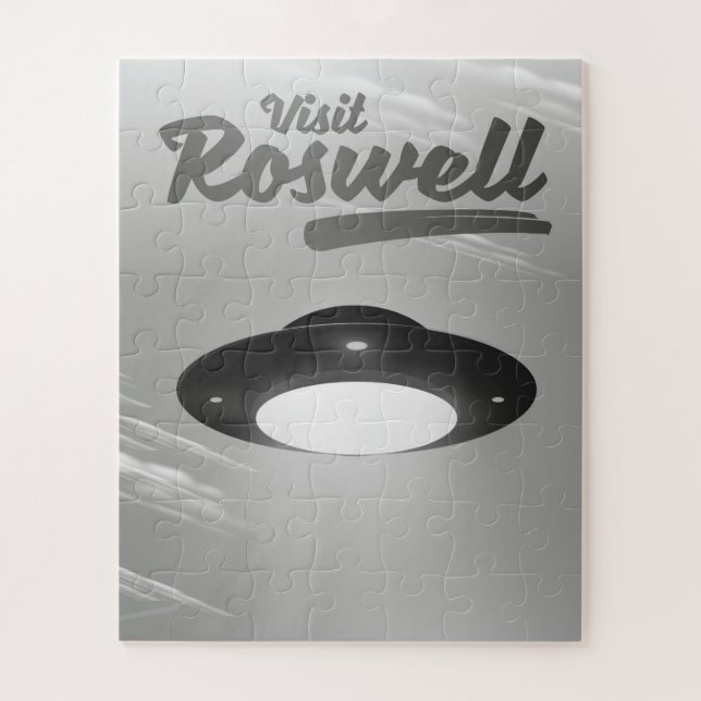 Puzzle Visitez l'affiche vintage de Roswell UFO (Vertical)