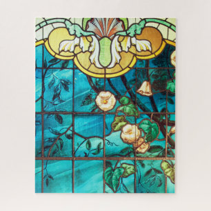 Puzzle Vitrail Art nouveau look floral victorien