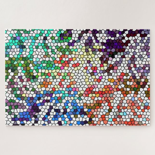 Puzzle Vitrail motif multicolore 2 (Horizontal)