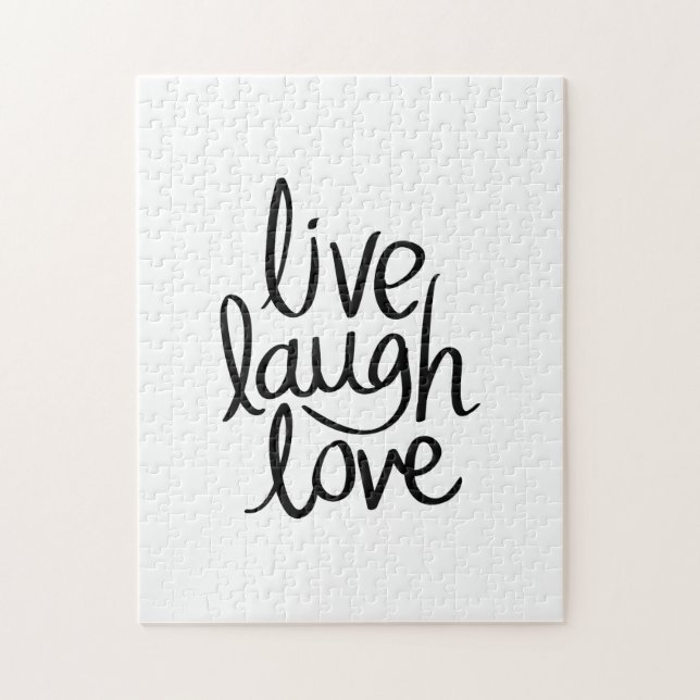 Puzzle Vivez Riez Aimez – Typographie Inspirante Classiqu (Vertical)