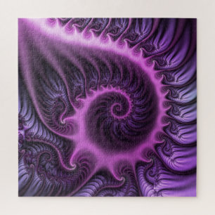 Puzzle Vivid Cool Abstrait rose violet Fractal Art Spiral