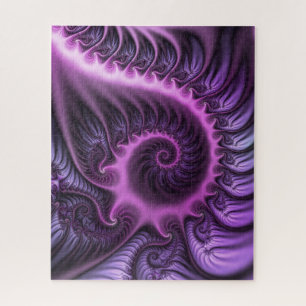 Puzzle Vivid Cool Abstrait rose violet Fractal Art Spiral