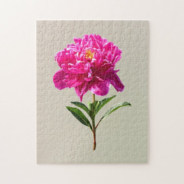 Puzzle Vivid Peony rose (Vertical)