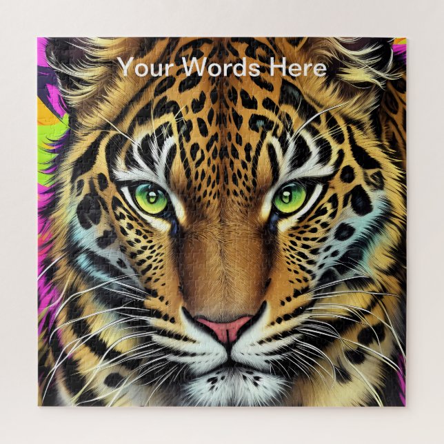 Puzzle Vivid Rainbow Neon Psychedelic Nature & Faune (Vertical)