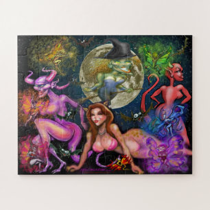 Puzzle Vixens d'Halloween