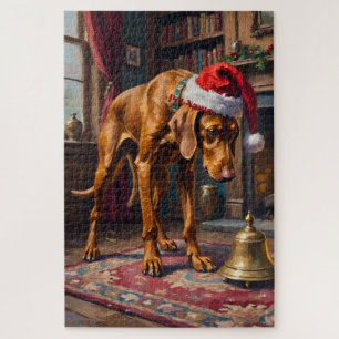 Puzzle Vizsla Pointer Stance Cloche de Noël