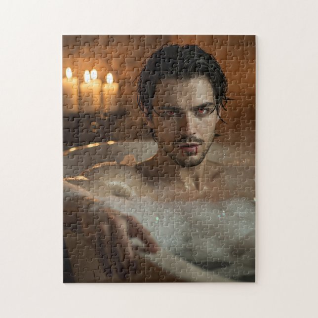 Puzzle Vlad Vampire séduisant dans le bain de bulle (Vertical)