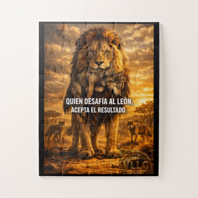 Puzzle VLLC Lion Vs Wolf Motivational Quote Lion King Wal (Vertical)