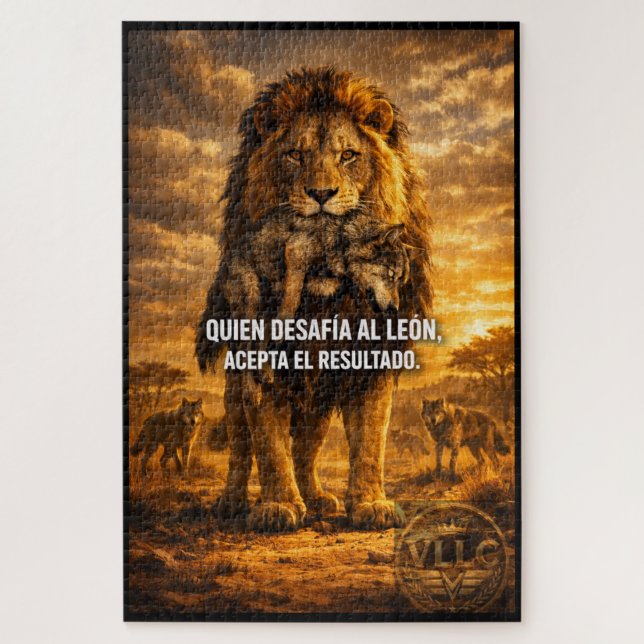 Puzzle VLLC Lion Vs Wolf Motivational Quote Lion King Wal (Vertical)
