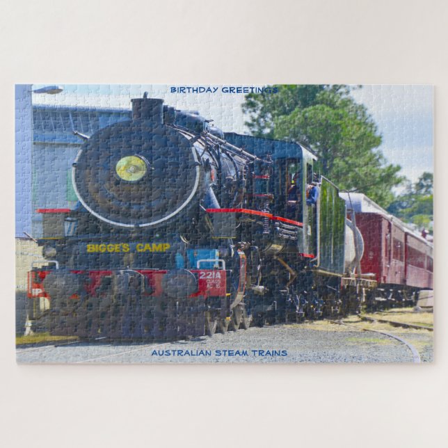 Puzzle Voeux d'anniversaire Australian Steam Trains (Horizontal)