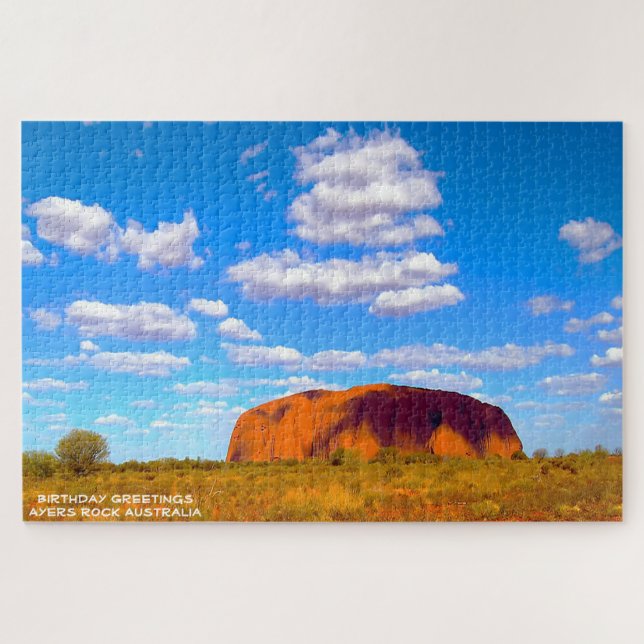 Puzzle Vœux d'anniversaire Ayers Rock Australie (Horizontal)