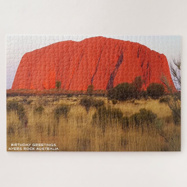 Puzzle Vœux d'anniversaire Ayers Rock Australie (Horizontal)