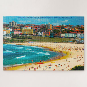 Puzzle Vœux d'anniversaire Bondi Beach Sydney Australie