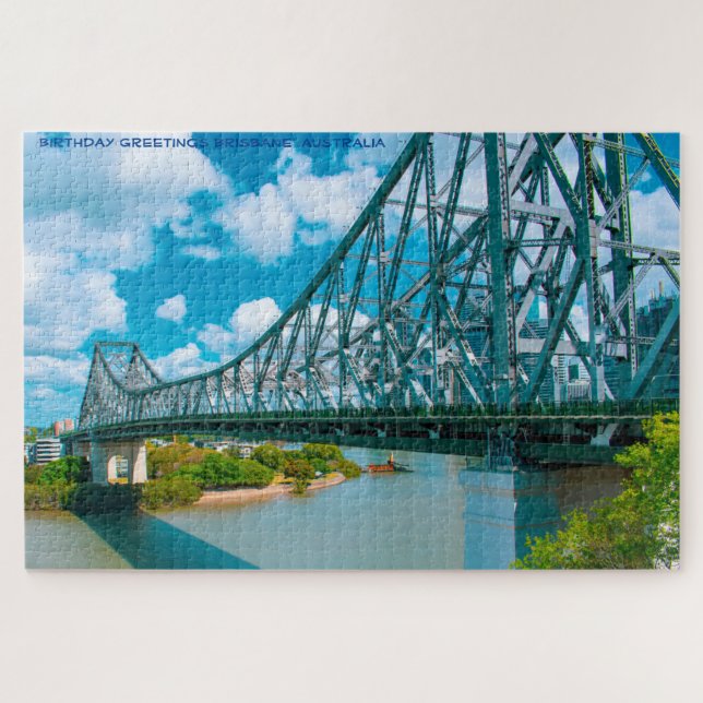Puzzle Voeux d'anniversaire Brisbane Australie (Horizontal)