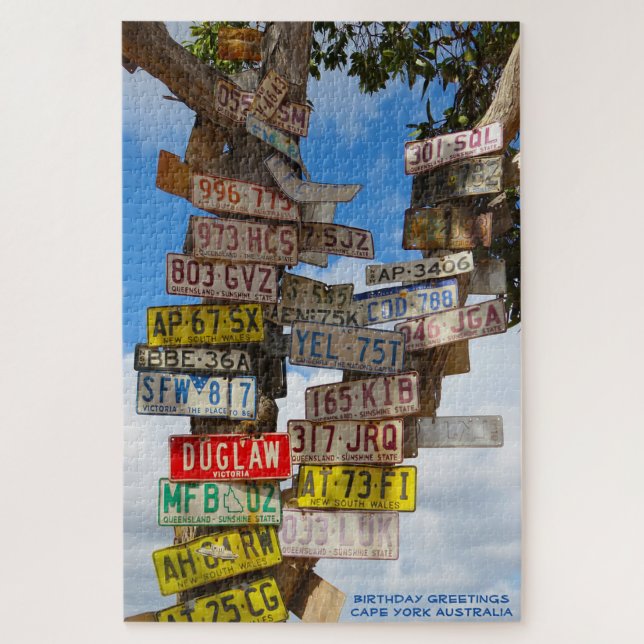 Puzzle Voeux d'anniversaire Cape York Australie (Vertical)