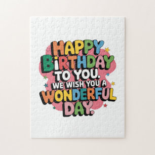 Puzzle Vœux d'anniversaire colorés