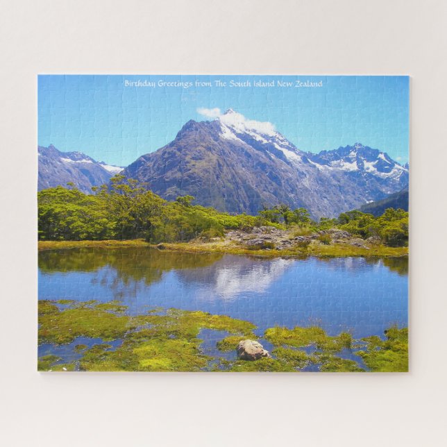 Puzzle Voeux d'anniversaire de South Island (Horizontal)