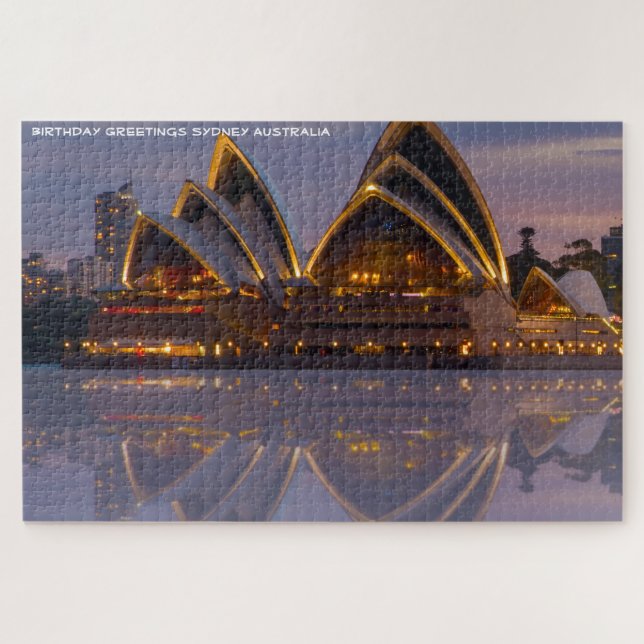 Puzzle Vœux d'anniversaire de Sydney (Horizontal)