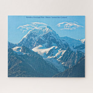 Puzzle Vœux d'anniversaire du mont Tasman Nouvelle-Zéland