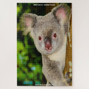 Puzzle Vœux d'anniversaire Koalas australiens
