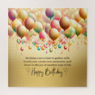 Puzzle Vœux d'anniversaire lumineux