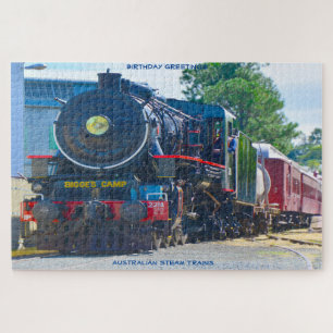 Puzzle Vœux d'anniversaire Trains à vapeur australiens