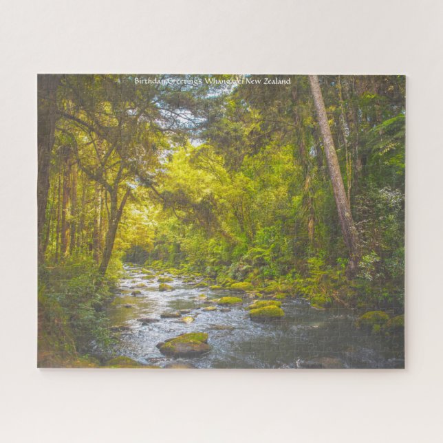 Puzzle Voeux d'anniversaire Whangarei Nouvelle-Zélande (Horizontal)