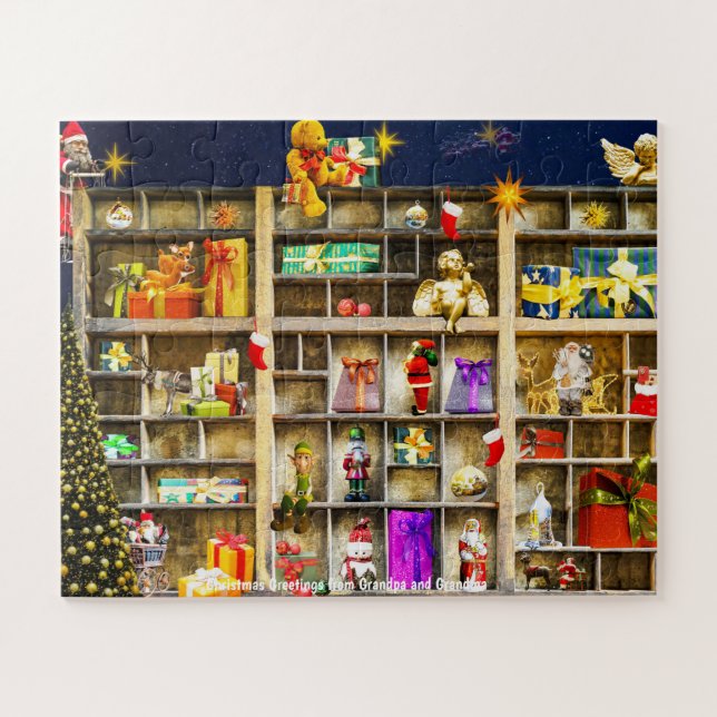 Puzzle Vœux de Noël de Grand-Père et Grand-Mère (Horizontal)
