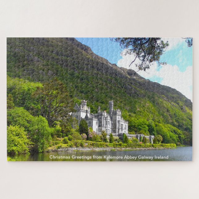 Puzzle Vœux de Noël de l'Abbaye de Kylemore Galway (Horizontal)