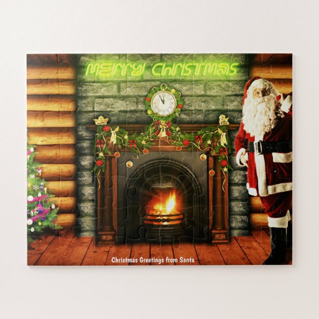 Puzzle Vœux de Noël du Père Noël (Horizontal)