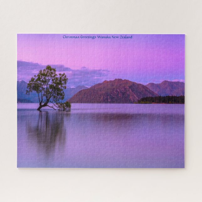 Puzzle Vœux de Noël Lac Wanaka (Horizontal)