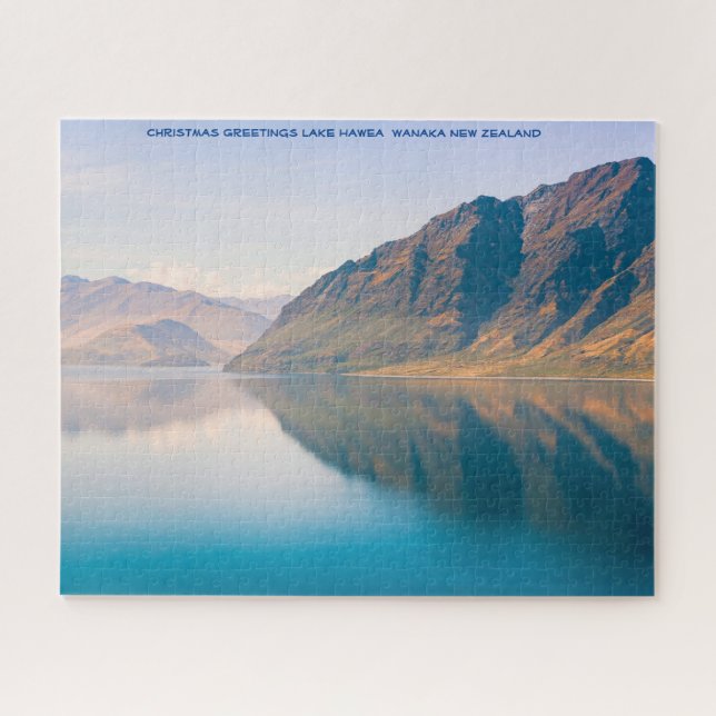 Puzzle Vœux de Noël Lake Hawea  Wanaka (Horizontal)