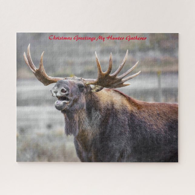 Puzzle Vœux de Noël Mon Chasseur Cueilleur (Horizontal)