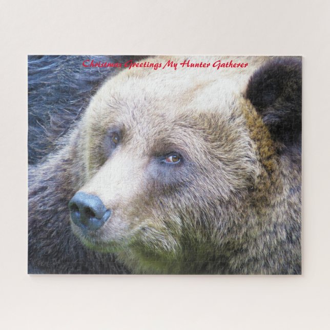 Puzzle Vœux de Noël Mon Chasseur Cueilleur (Horizontal)