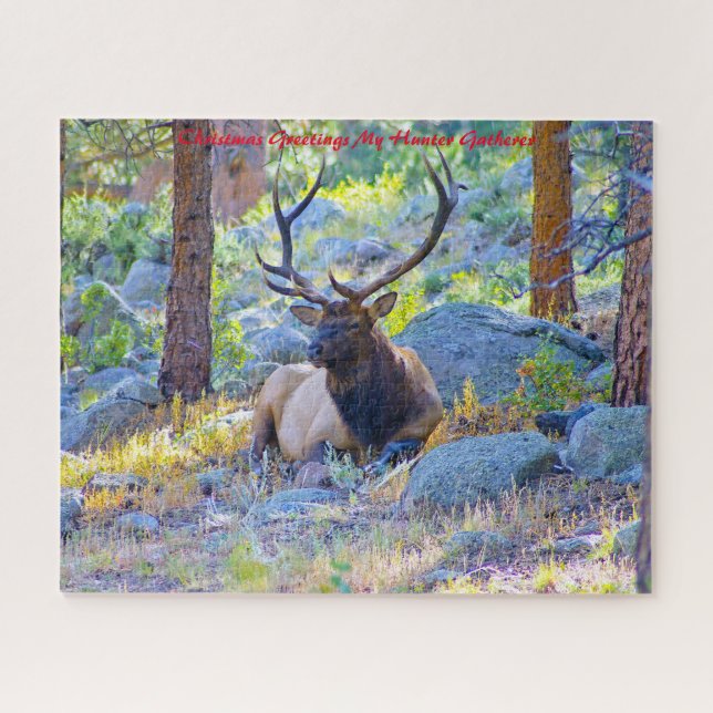 Puzzle Vœux de Noël Mon Chasseur Cueilleur (Horizontal)