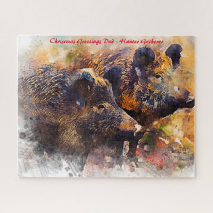 Puzzle Vœux de Noël Mon Chasseur Cueilleur