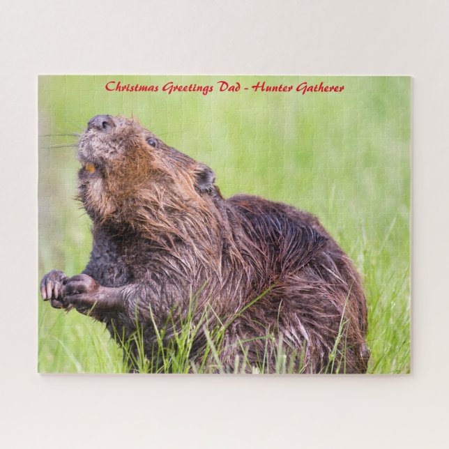 Puzzle Vœux de Noël Mon Chasseur Cueilleur (Horizontal)