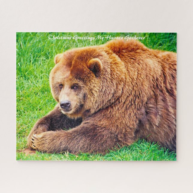 Puzzle Vœux de Noël Mon Chasseur Cueilleur (Horizontal)