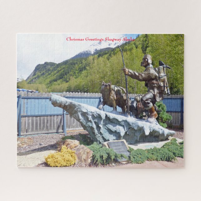 Puzzle Vœux de Noël Skagway Alaska (Horizontal)