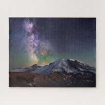 Voie Lactée Galaxie Sur Le Mont Rainier