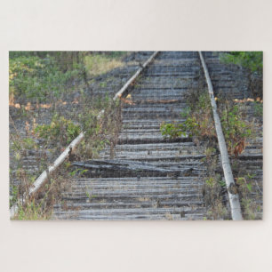 Puzzle Voies ferroviaires et petit oiseau