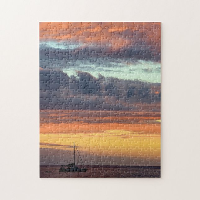 Puzzle Voile dans le coucher de soleil Hawaii - 11x14 - 2 (Vertical)