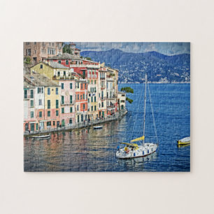Puzzle Voile vers Portofino -Italie Holiday-11x14-252 pc